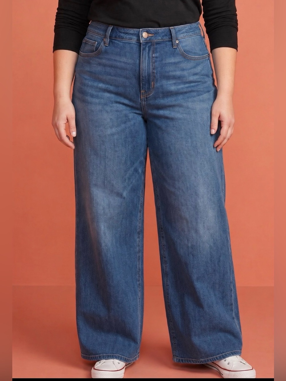Old Navy Extra High Rise Sky Hi Wide Leg Plus Size 28 Jeans NWT